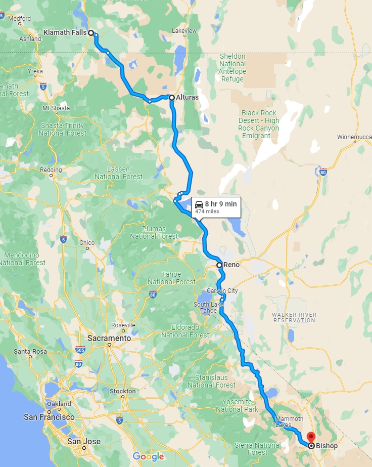 Name:  Day 2 - Klamath Falls to Bishop - 476 miles.jpg
Views: 4370
Size:  494.1 KB